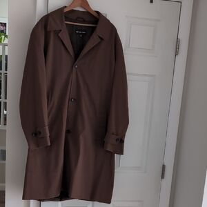 Michael Kors 46L Brown Men's Rain Jacket/Trench Coat